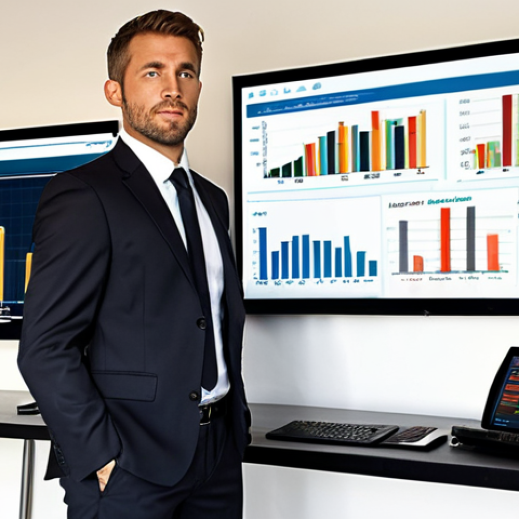 **
"A confident financial professional, wearing a suit, standing in front of a complex data visualization dashboard. The dashboard displays various charts and graphs showcasing financial trends and market analysis. In the background, subtly show the CFA charter logo. The overall tone is professional and sophisticated, highlighting the fusion of financial expertise and data analysis skills."
**